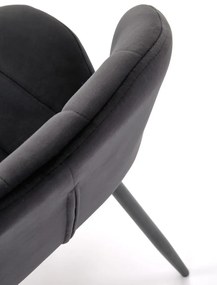 Scaun K538 velvet negru H85 cm