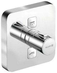 Baterie termostatata incastrata pentru 2 consumatori, crom