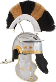 vidaXL Coif soldat roman aspect antic, joc roluri, argintiu, oțel