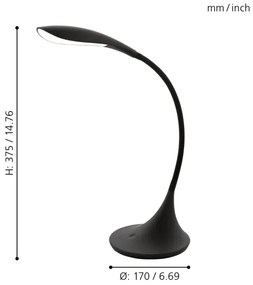 Eglo 94673 - Lampa de masa LED cu lumina reglabila DAMBERA 1xLED/4,5W/230V