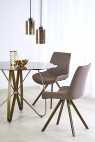 Set masa rotunda sticla si metal Lungo + 4 scaune K290