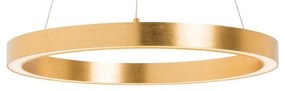 Lustra LED design modern circular CARLO auriu, diametru 50cm