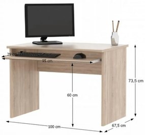 Set mobilier de birou complet ,stejar sonoma alb , dulapuri,  birou pe colt, rollbox, Bortis