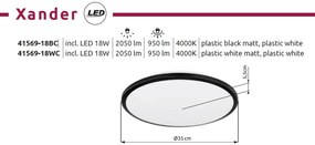 Plafoniera LED slim design circular XANDER negru