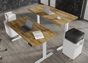 Masă PC electrică Natura 140 (Stejar + alb). Promo -7%. 1124888