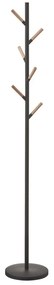 Cuier cu detalii din lemn de fag YAMAZAKI Plain Pole Hanger, negru