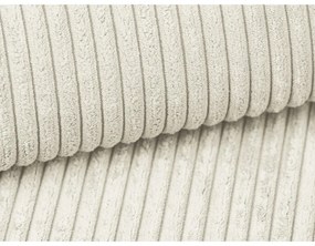 Canapea bej extensibilă cu tapițerie din catifea reiată 195 cm Nona – Makamii