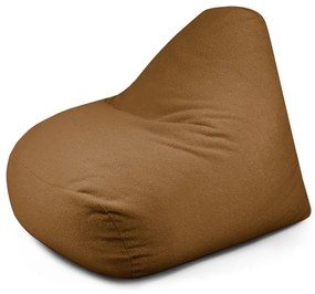 Fotoliu bean bag maro cu tapițerie din țesătură bouclé Snug 100 – SLOWDOWN