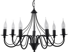 Sollux Lighting Minerwa lampă suspendată mai mult de 6x40 W negru SL.0219