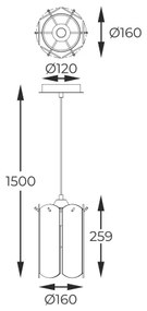 Lustră pe cablu Zuma Line MD3523-1-EBCN NIRA 1xE14/40W/230V negru