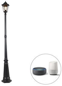 Lampa exterioară inteligentă neagră 200 cm IP44 cu Wifi ST64 - Havana