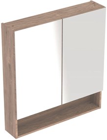 Geberit Selnova Square dulap 78.8x17x85 cm cu oglindă nucă 501.270.00.1