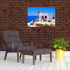 Tablou - Casă mică în Grecia (70x50 cm)