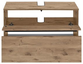 Dulap sub chiuvetă în culoare naturală cu aspect de lemn de stejar 80x55 cm Wisla – Støraa