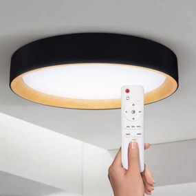 Plafonieră LED dimabilă Brilagi LARIOS LED/60W/230V 3000-6500K ø 49 cm negru + telecomandă