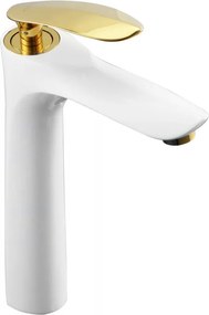 Mexen Lily baterie de lavoar înaltă, albă/aurie - 73610-25