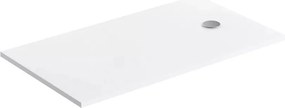 Cadita de dus compozit Omnires AquaPure M+ dreptunghiulara alb mat 80x140 cm