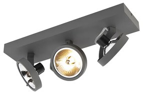 Spotlight de design gri reglabil cu 3 lumini - Go