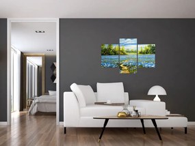 Tablou - Drum de câmp, pictură în ulei (90x60 cm)