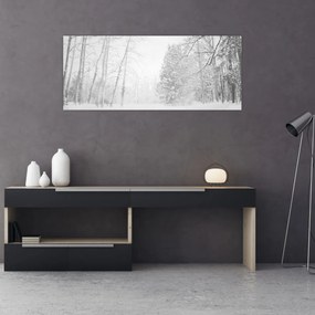 Tablou - Pier de lemn în timpul iernii (120x50 cm)