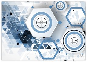 Tablou pe sticlă - Abstract geometric (70x50 cm)