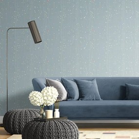 Tapet autoadeziv cu motiv vegetal în design albastru