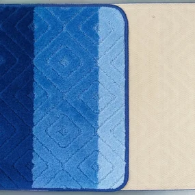 Set covorașe de baie albastre 50 cm x 80 cm + 40 cm x 50 cm