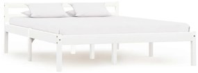 283186 vidaXL Cadru de pat, alb, 120 x 200 cm, lemn masiv de pin