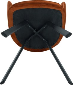 Scaun de design, ţesătură Velvet teracot, AURIL