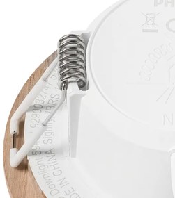 LED spot WOODY 5,5W 230V 4000K stejar Ø10 cm plafonieră