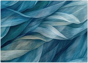 Tablou - Undele albastre și albe (70x50 cm)