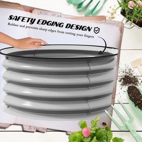 Outsunny Set 2 Paturi Înălțate de Gradină, Jardiniere Exterior cu Margine Protecție, Ideal pentru Flori și Legume, Design Ergonomic | Aosom Romania