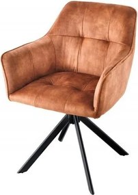 Set de 2 scaune pivotante Loft, maro cupru