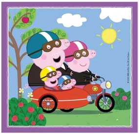 Purcelușa Peppa Relaxing 3x48 buc. Puzzle Clementoni