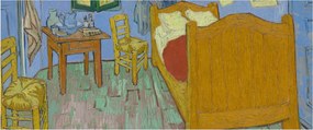 Tablou - Vincent van Gogh, The Bedroom, reproducere (120x50 cm)
