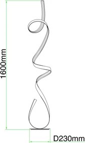 Ondaluce - Lampă LED de podea dimmabilă LUMEN LED/30W/230V, argintie