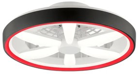 Ventilator LED RGBW de tavan cu lumină Brilliant GAIANO LED/48W/230V negru + telecomandă
