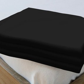 Goldea cearceafuri de pat din bumbac - negru 140 x 240 cm