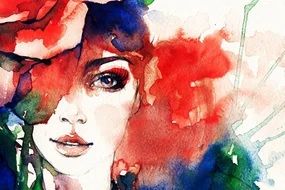 Tablou abstract portret al unei femei
