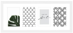 Ramă foto albă de perete din plastic 50x20 cm