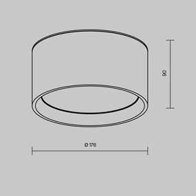 Spot LED aplicat cu protectie IP44 Hydra D-17.6cm negru