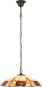 Endon 112197 - Candelabru pe lanț Tiffany INGRAM 1xE27/60W/230V diam. 45 cm