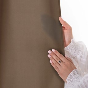 Draperie maro dimout (semi-opacă) 140x250 cm Carli Tie – Restilo