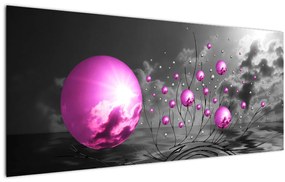 Tablou  bilelor roz (120x50 cm), în 40 de alte dimensiuni noi