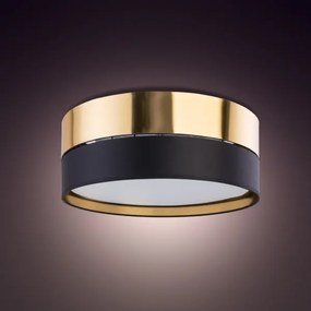 Plafonieră HILTON 3xE27/15W/230V d. 45 cm alamă/neagră