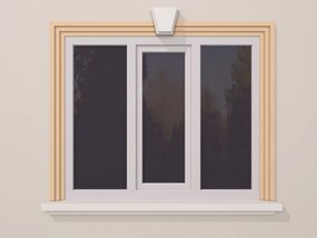 Ancadrament fereastra exterior FP136 dimensiuni 125x40x2000mm