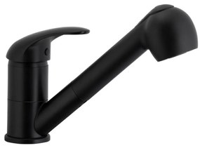 Baterie de chiuvetă cu cap de duș extractibil KFA Armatura 6613-110-81 INDIRA alamă/negru