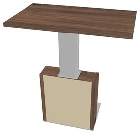 Masă de conferință reglabilă Verno+ S 120 x 70 cm, nuc / vanilie