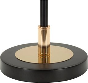 Veioză albă-neagră cu abajur din sticlă (înălțime 46 cm) Vintage – Mauro Ferretti