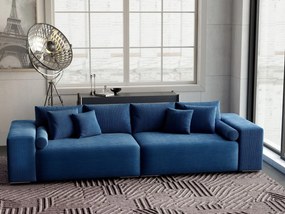 Canapea extensibilă dumonde cu ladă de depozitare si sezut confortabil din spuma high-density, Marbela Zoom Blue XXL 295x100 cm